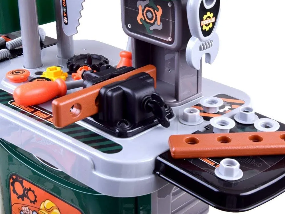 3-In-1 Portable Children'S Toy Tool Bench Travel Suitcase