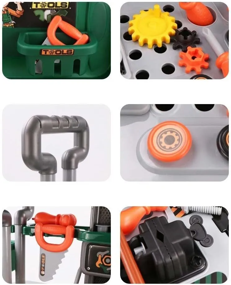 3-In-1 Portable Children'S Toy Tool Bench Travel Suitcase