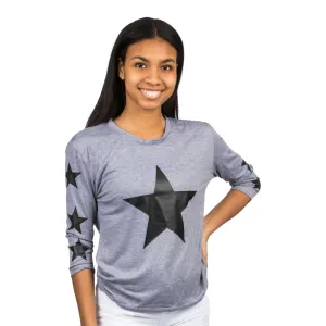 3/4 Slv Black Stars Crew