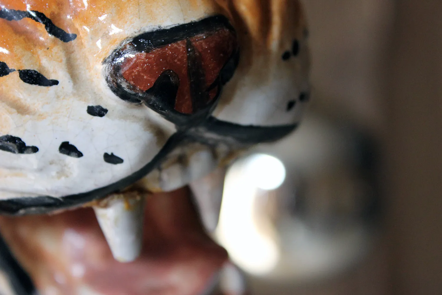 A Large Mid-Century Italian Earthenware Model of a Tiger c.1960-70