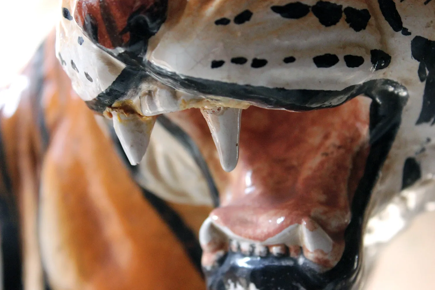 A Large Mid-Century Italian Earthenware Model of a Tiger c.1960-70