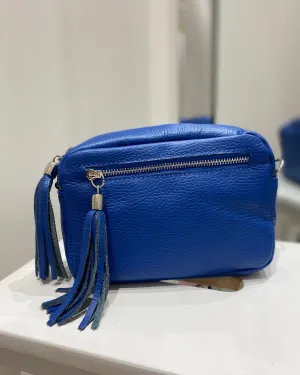 Alison Leather Camera Bag - Cobalt