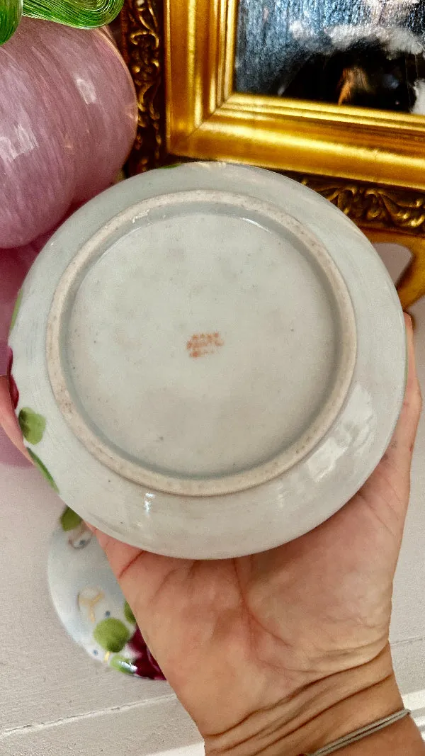 Antique Hair Receiver, Nippon Fine China/Porcelain, Hand Painted, 1920s