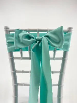 Aqua Polyester Sashes