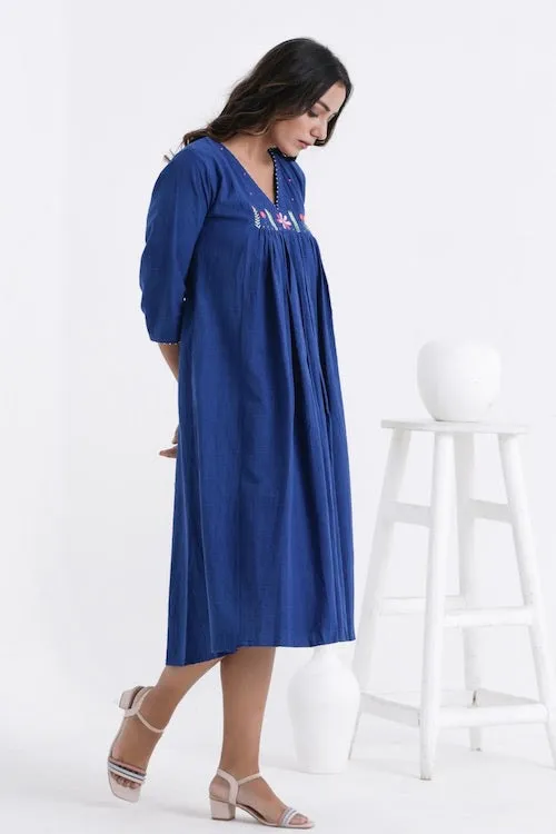 Bebaak Shama Flowy Pure Cotton Hand Embroidered Dress