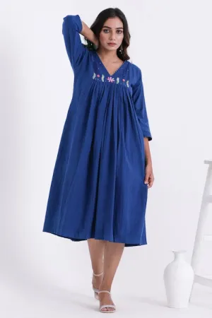 Bebaak Shama Flowy Pure Cotton Hand Embroidered Dress