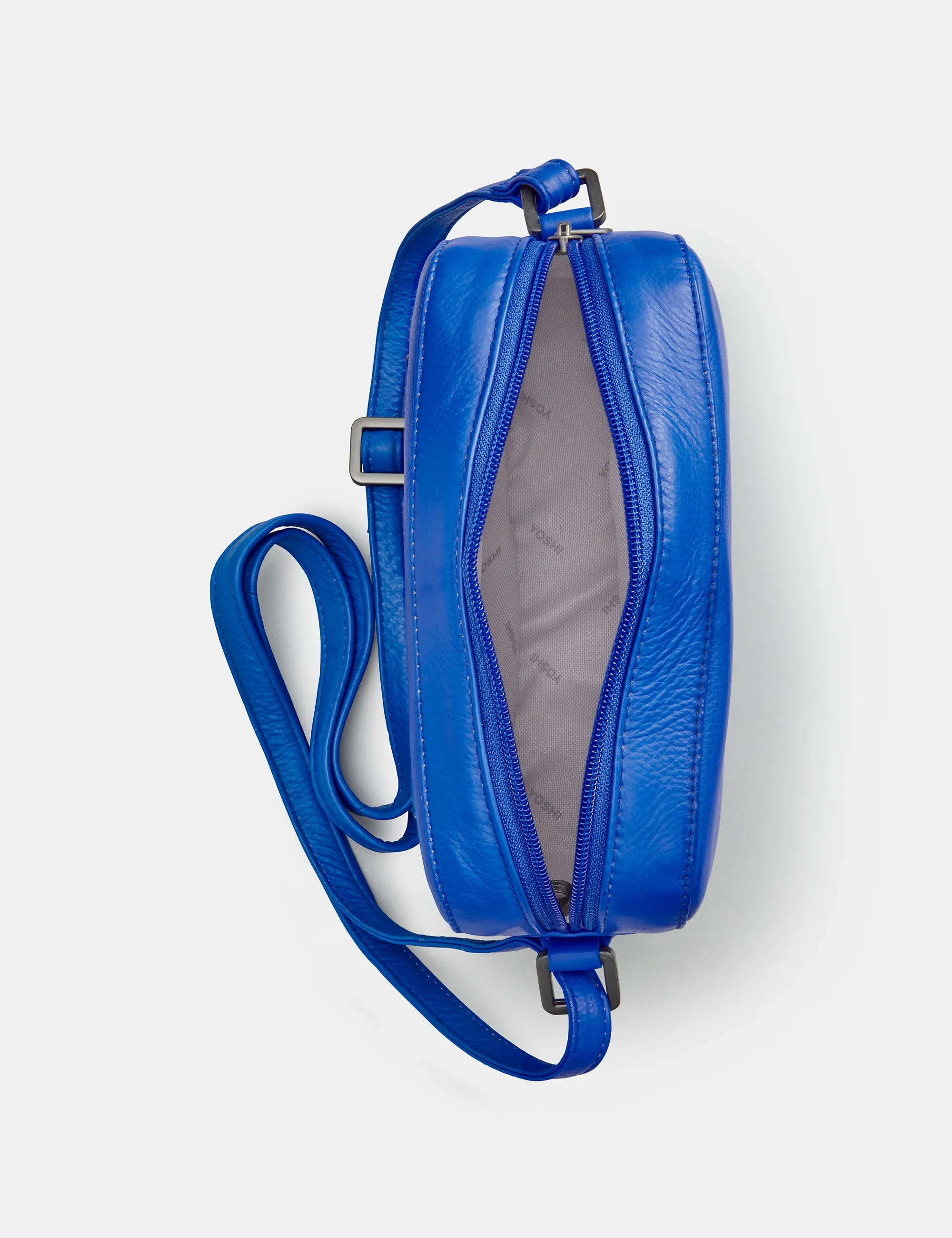 Belmont Blue Leather Camera Bag