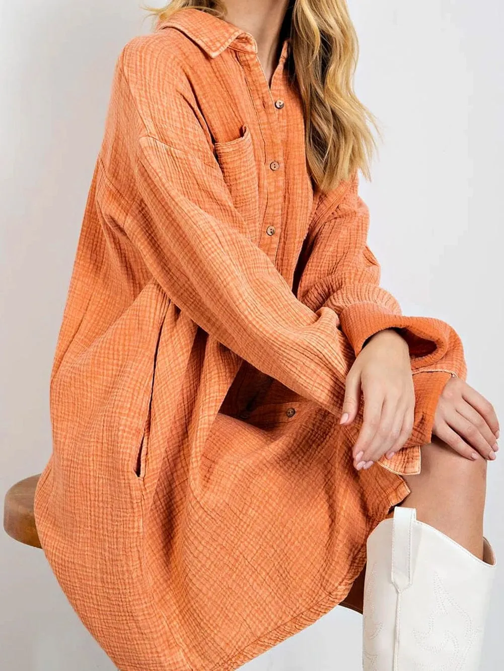 Boho-Chic Shirt Dress