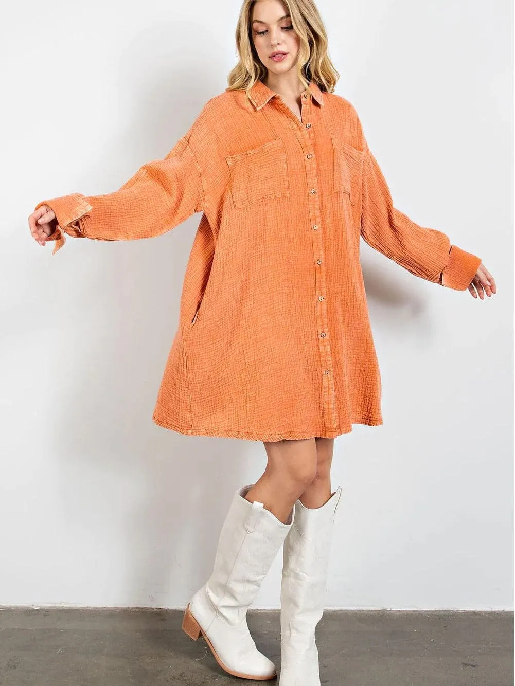 Boho-Chic Shirt Dress
