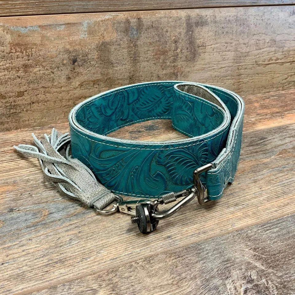 Camera Strap Sling Teal Floral