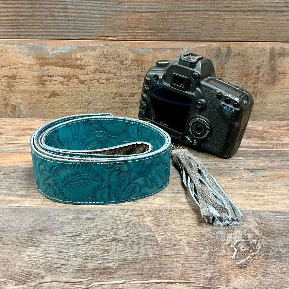 Camera Strap Sling Teal Floral