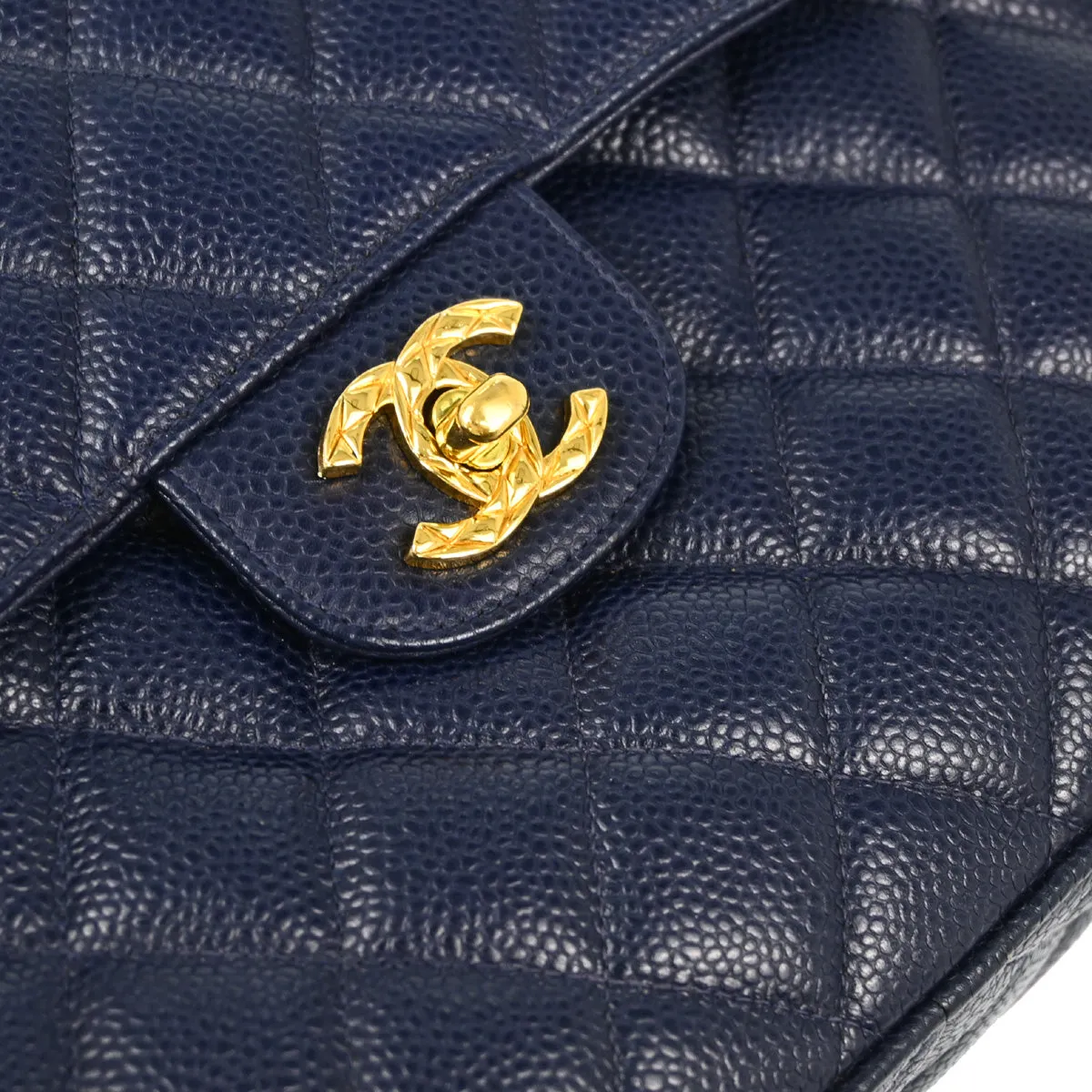 Chanel 1991-1994 Navy Caviar Camera Bag Small