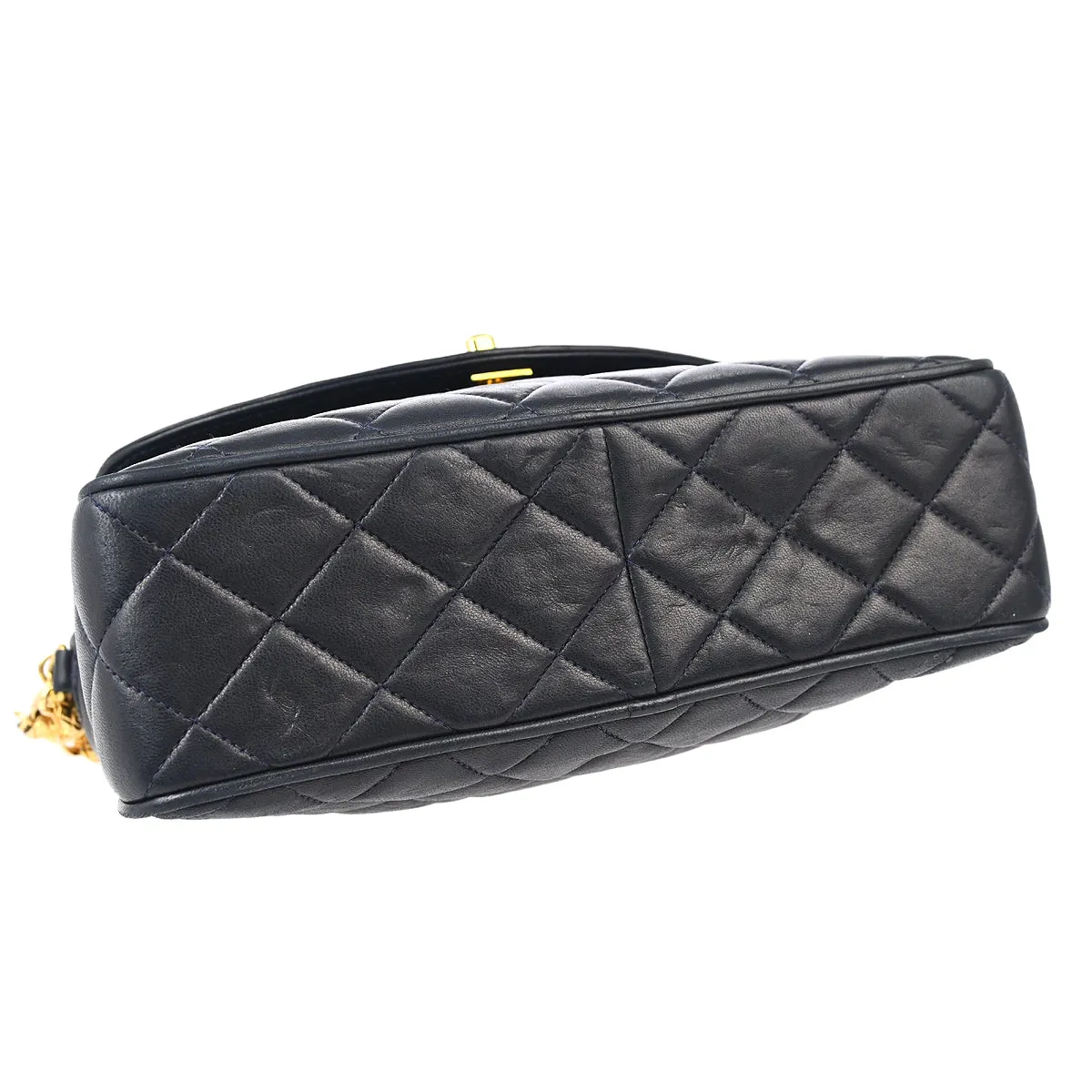 Chanel 1991-1994 Navy Lambskin Camera Bag Small