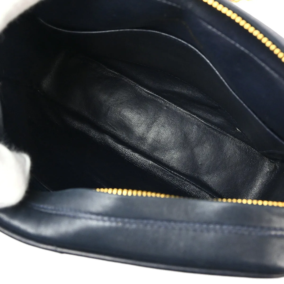 Chanel 1991-1994 Navy Lambskin Camera Bag Small