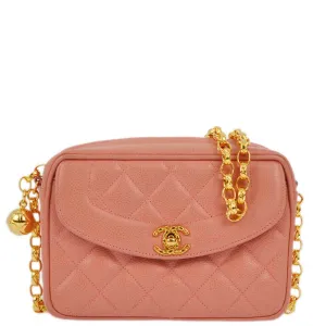 Chanel 1991-1994 Pink Caviar Camera Bag Mini