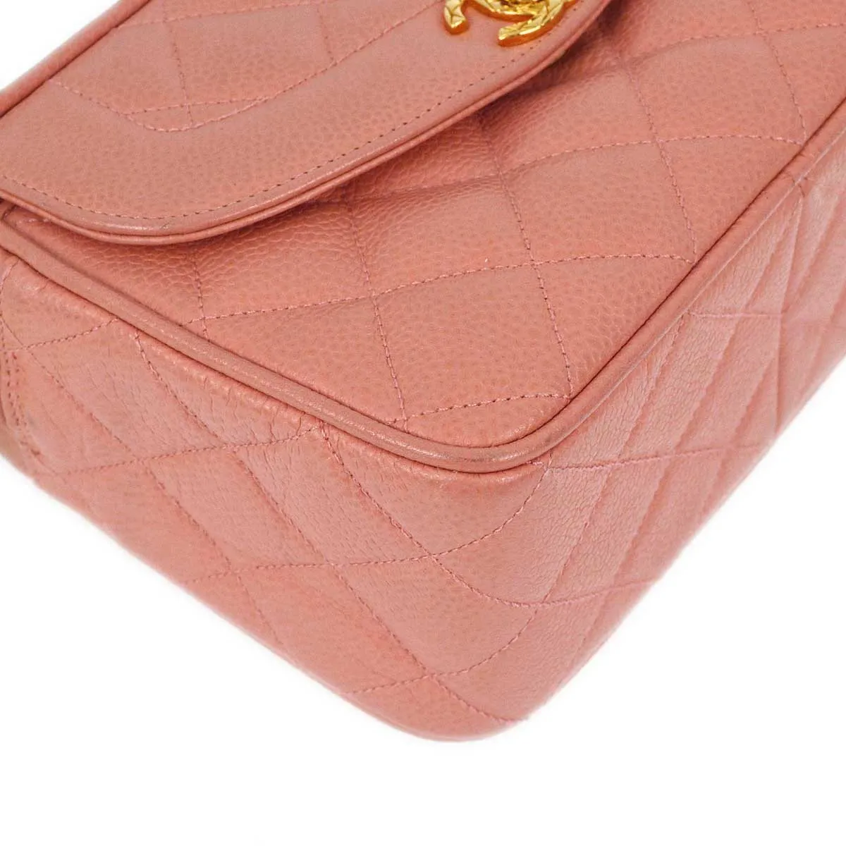 Chanel 1991-1994 Pink Caviar Camera Bag Mini