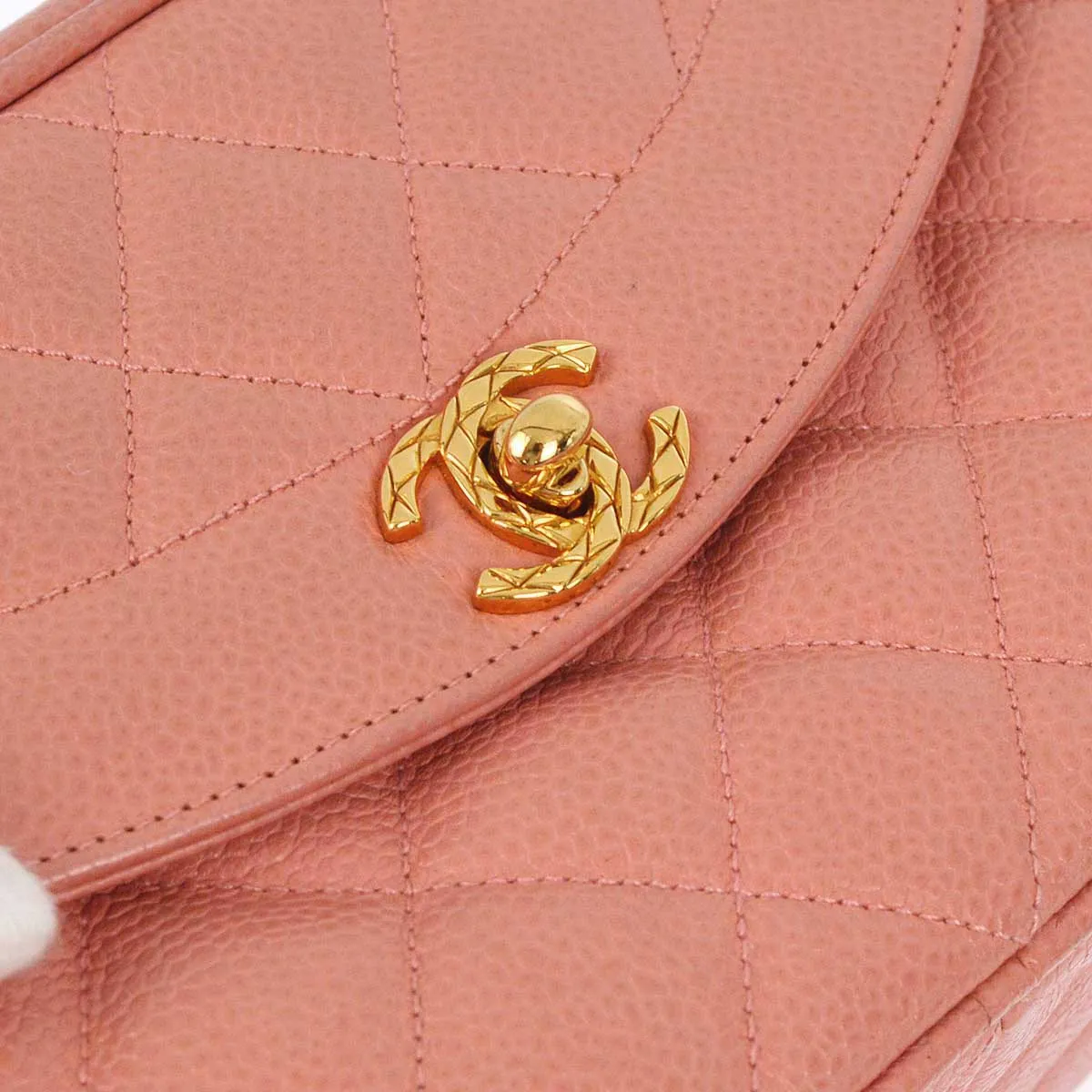 Chanel 1991-1994 Pink Caviar Camera Bag Mini