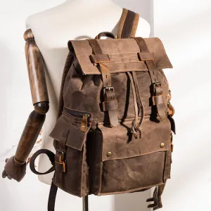 Coffee Laptop Backpack, Canvas Rucksacks, School Bag, Retro Diaper Bag, Backpack For 15.6" Laptop BM5358