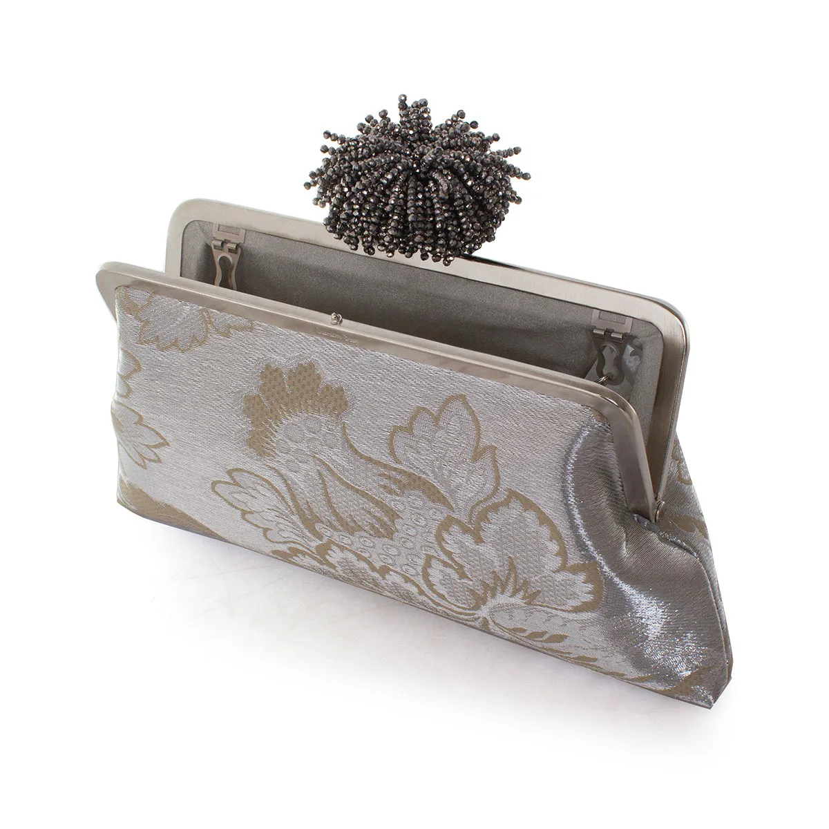 CRYSTAL DAHLIA ON BROCADE CLASSIC BAG
