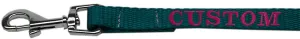 Custom Embroidered Made In The Usa Nylon Pet Leash 5-8in By 6ft Teal