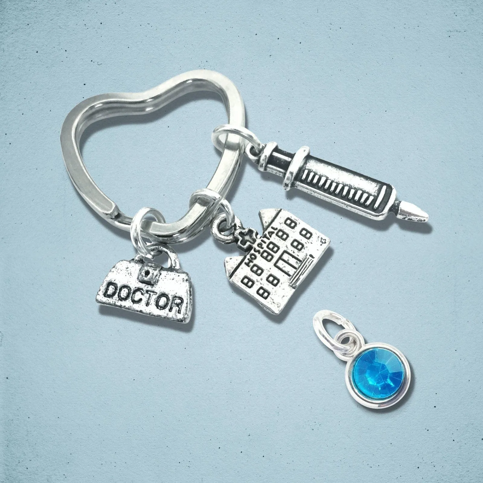 Doctor Keyring - Silver