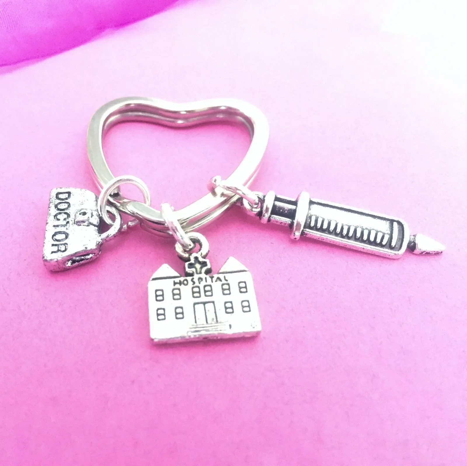 Doctor Keyring - Silver