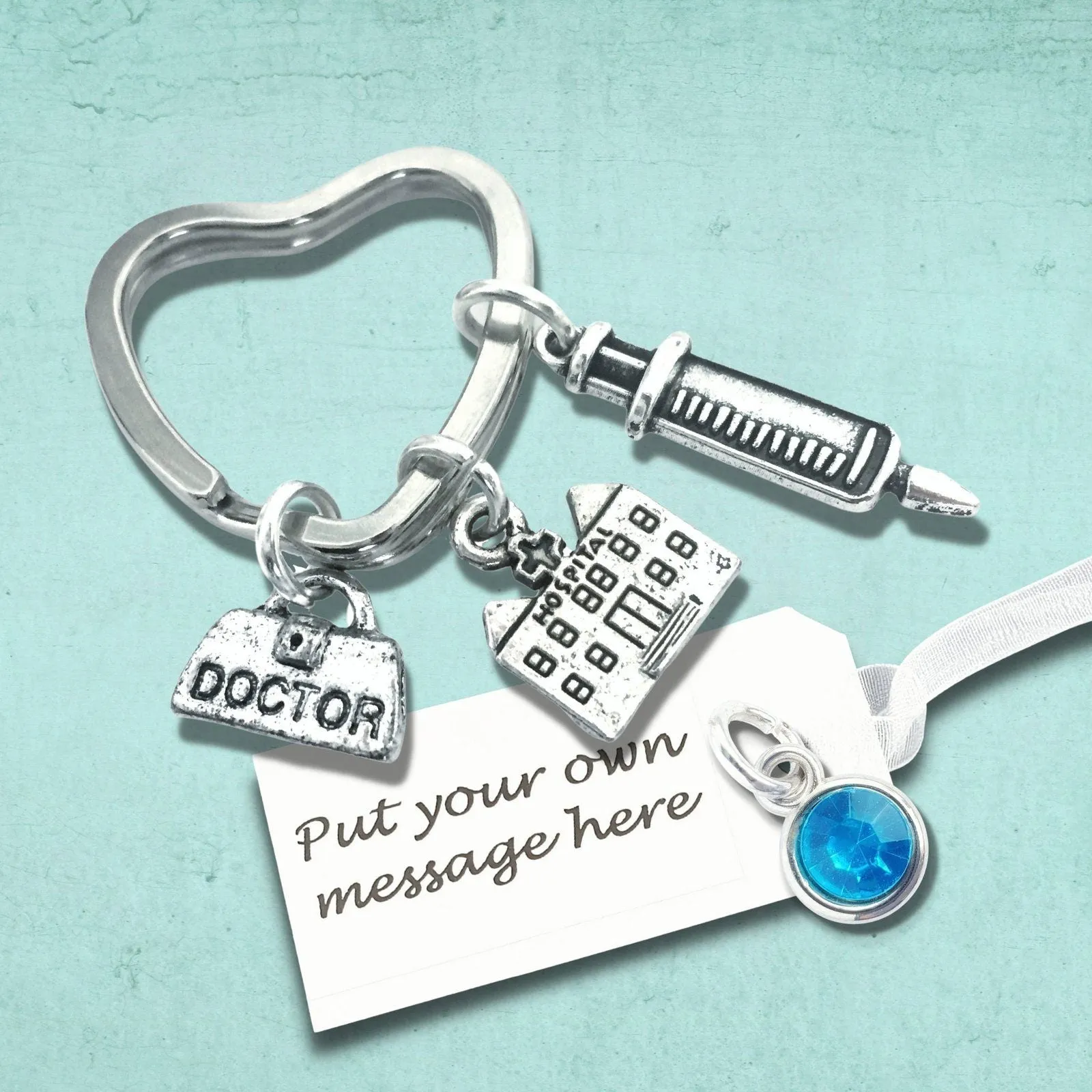 Doctor Keyring - Silver