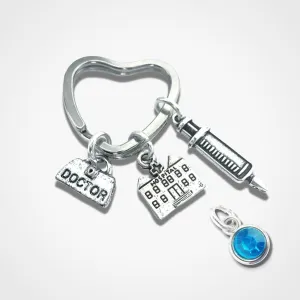 Doctor Keyring - Silver