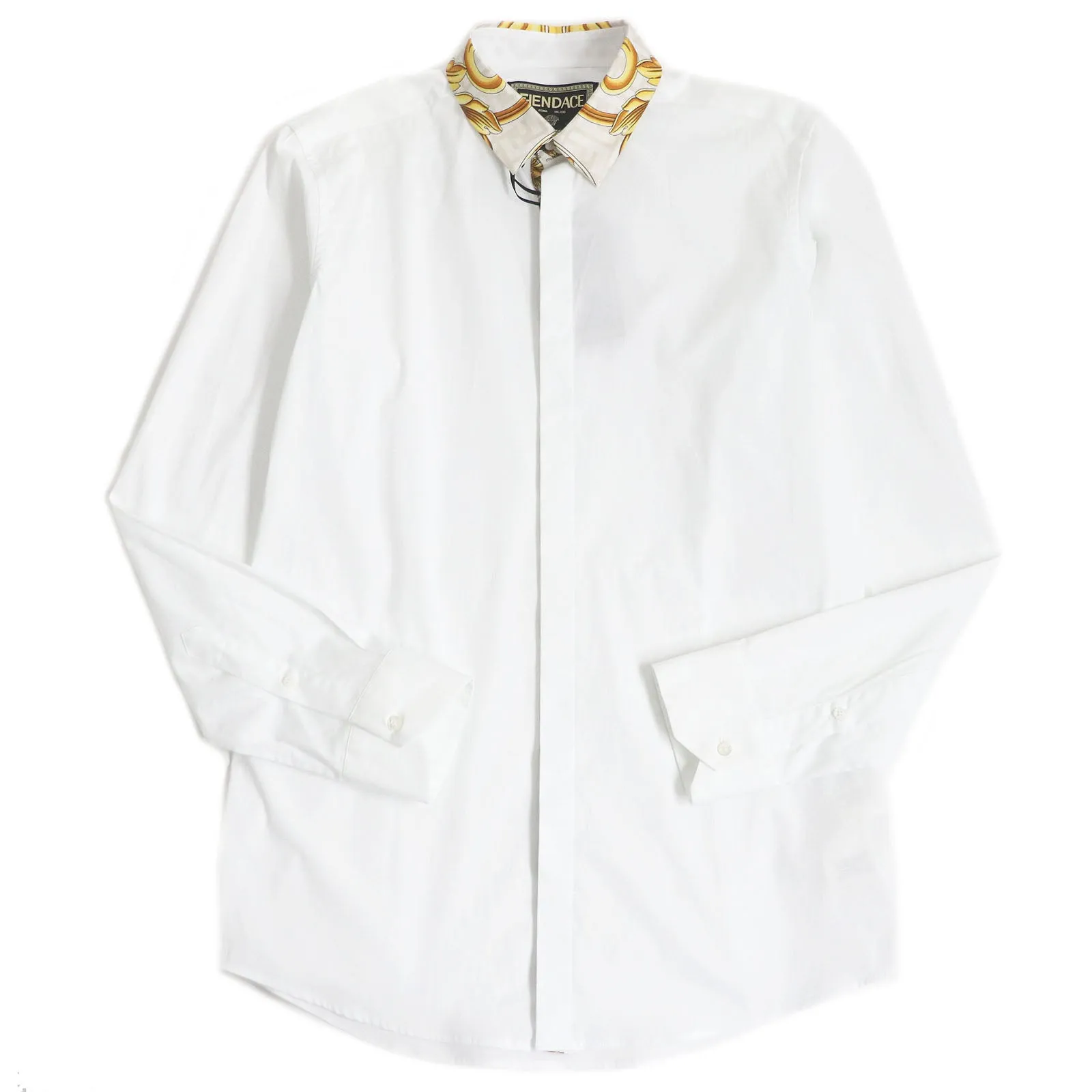 FENDI Long sleeve shirt FS1001 cotton white 40