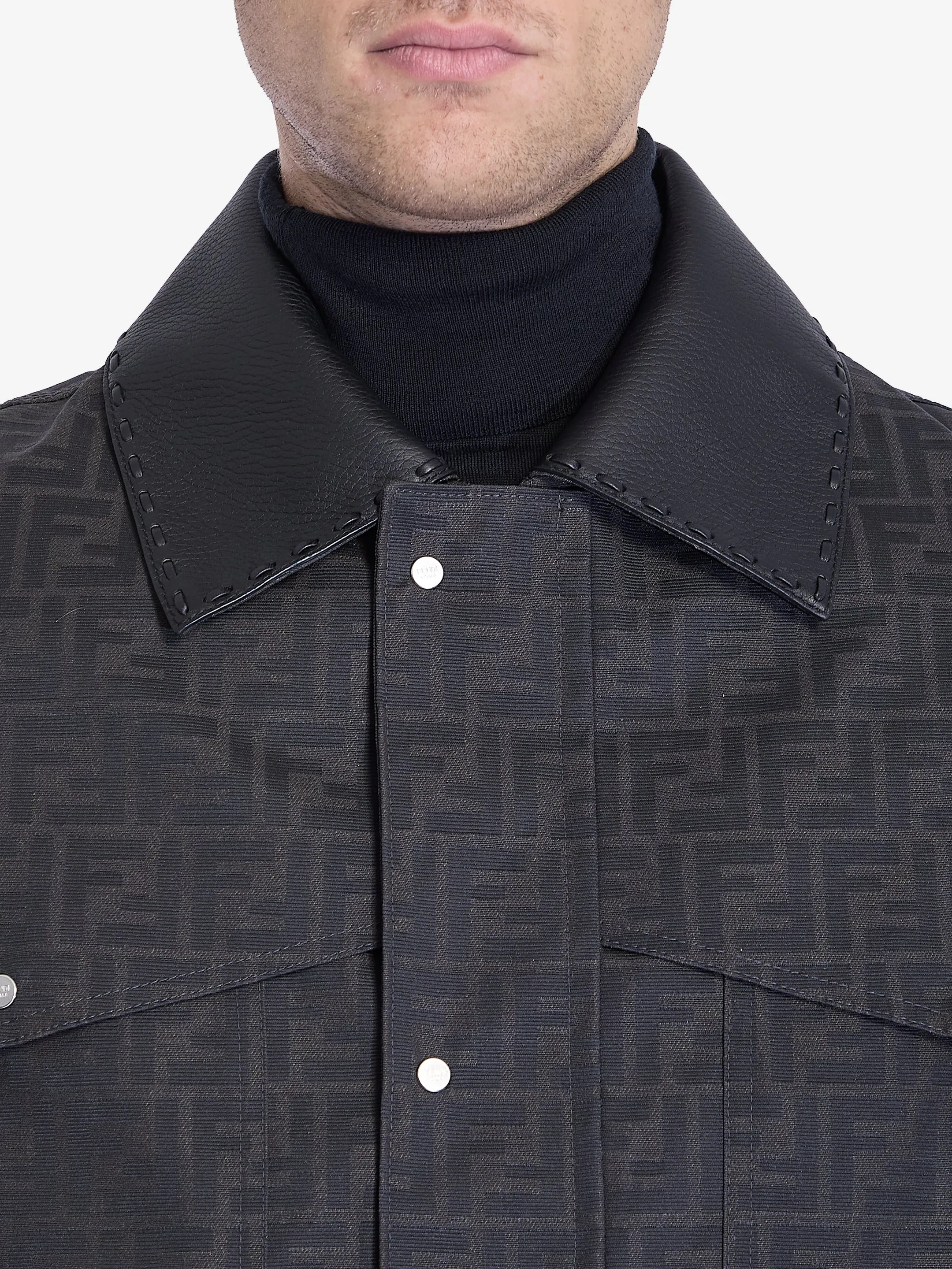 FF JACQUARD WAXED COAT