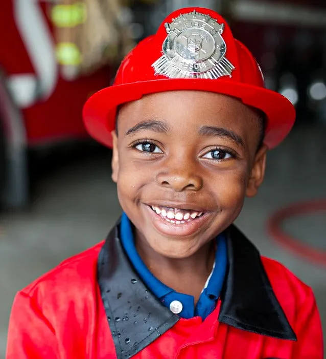 Firefighter with accesories