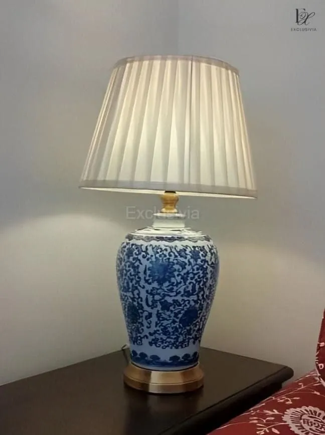 FLORY Blue Oriental Table Lamp