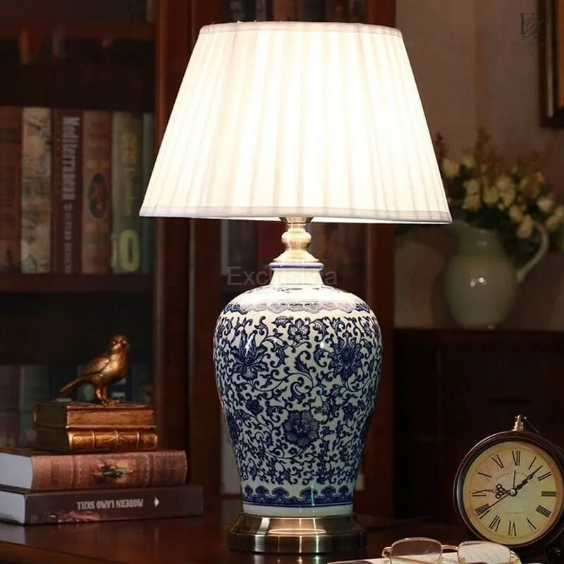 FLORY Blue Oriental Table Lamp