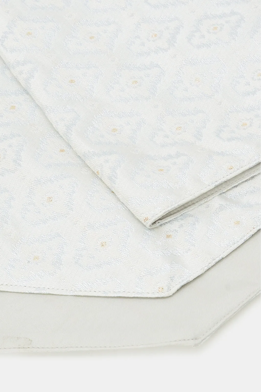 Grey Table Runner With Tassel