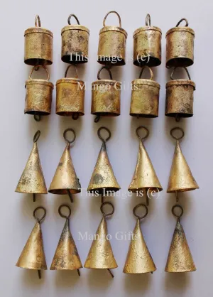 Handmade Decorative Tin Metal Craft Bells Home Décor Vintage Wholesale 20 Pcs 2"