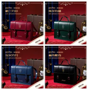 Harry Magical School Wizard Witch X Miniso | Magical School Four Houses 30cm Big Backpack Red Blue Green Yellow - Kawaii items Cosplay