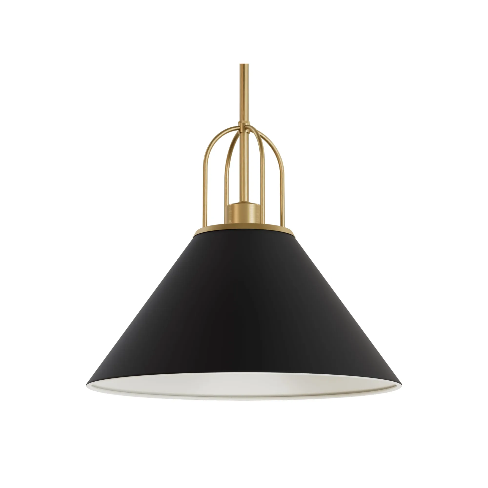 Hunter Carrington Isle Flat Matte Black and Luxe Gold 1 Light Sconce Wall Light Fixture - Jasmine Roth Collection