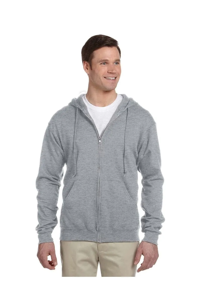 Jerzees 993: Adult 8 oz. NuBlend(r) Fleece Full-Zip Hood, Basic Colors
