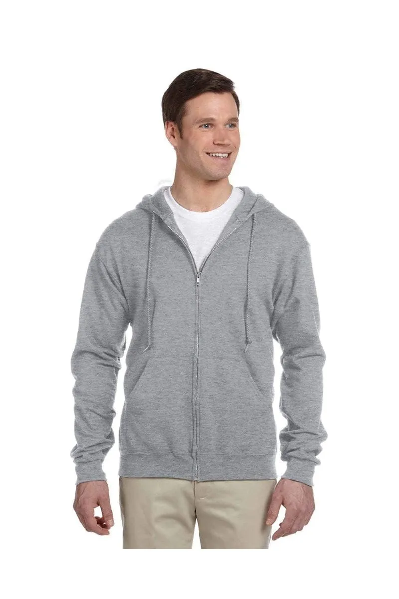 Jerzees 993: Adult 8 oz. NuBlend(r) Fleece Full-Zip Hood, Basic Colors