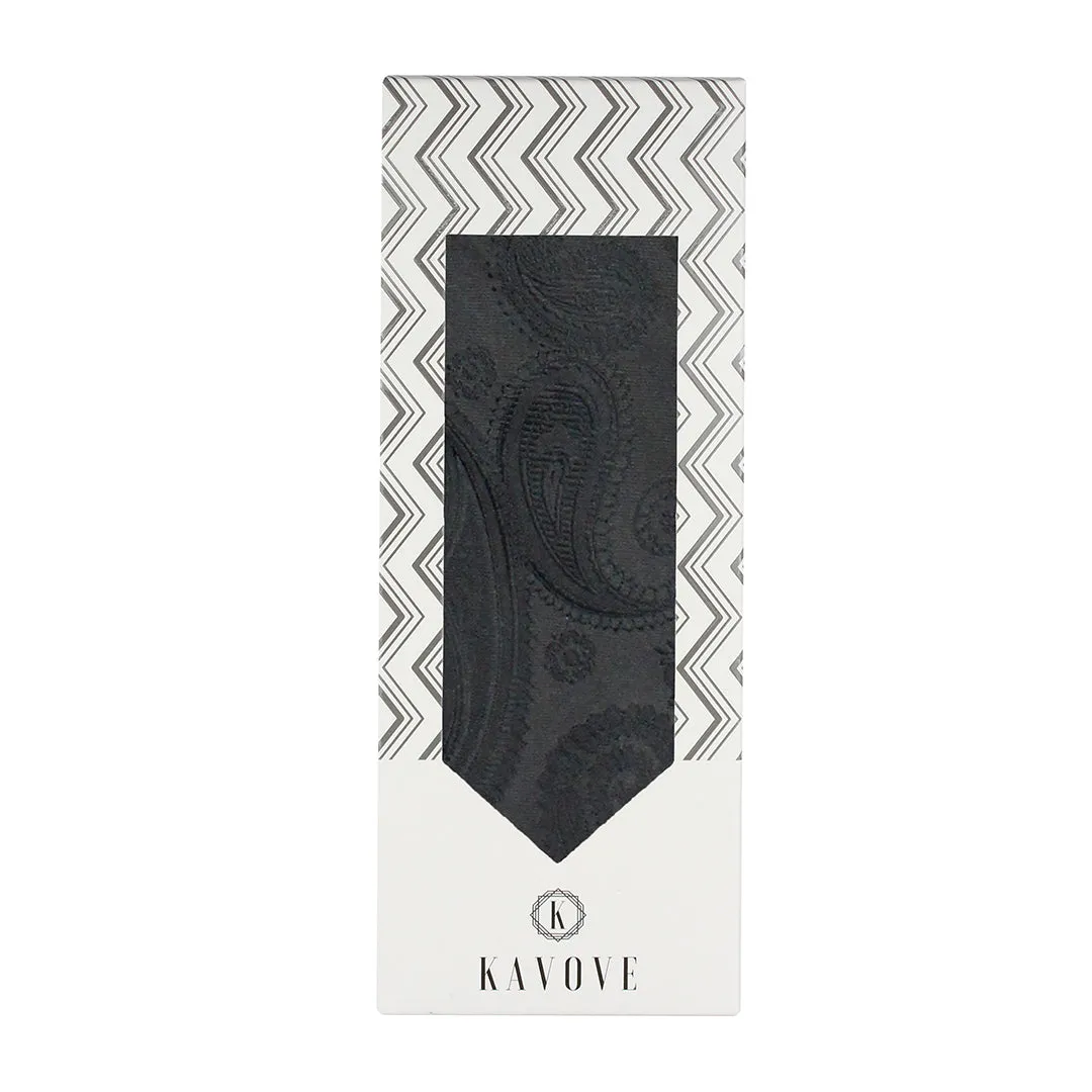 Kavove The Royal Paisley Black Necktie
