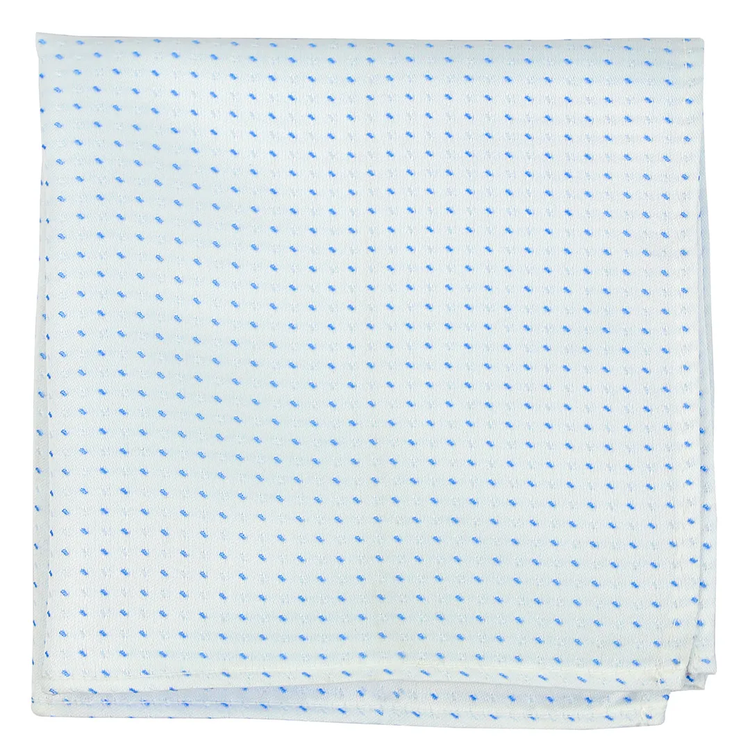 Kovove The Abstract Dash Line White Pocket Square