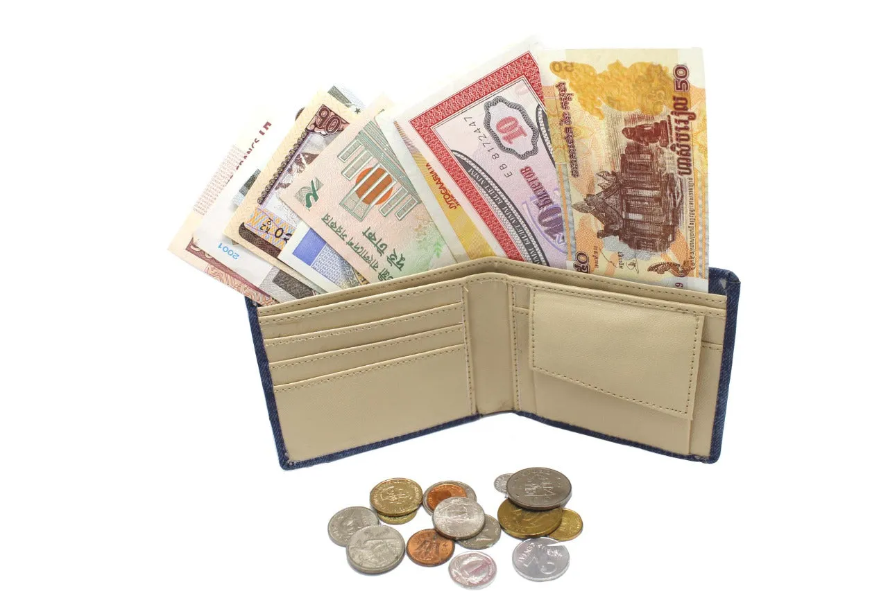 Luxurious & High Quality of Blue Artificial Leather Wallet for Male