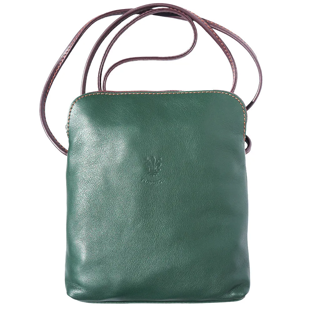Mia GM leather unisex cross body bag