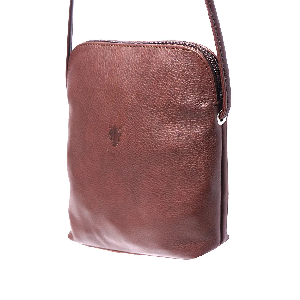 Mia GM leather unisex cross body bag