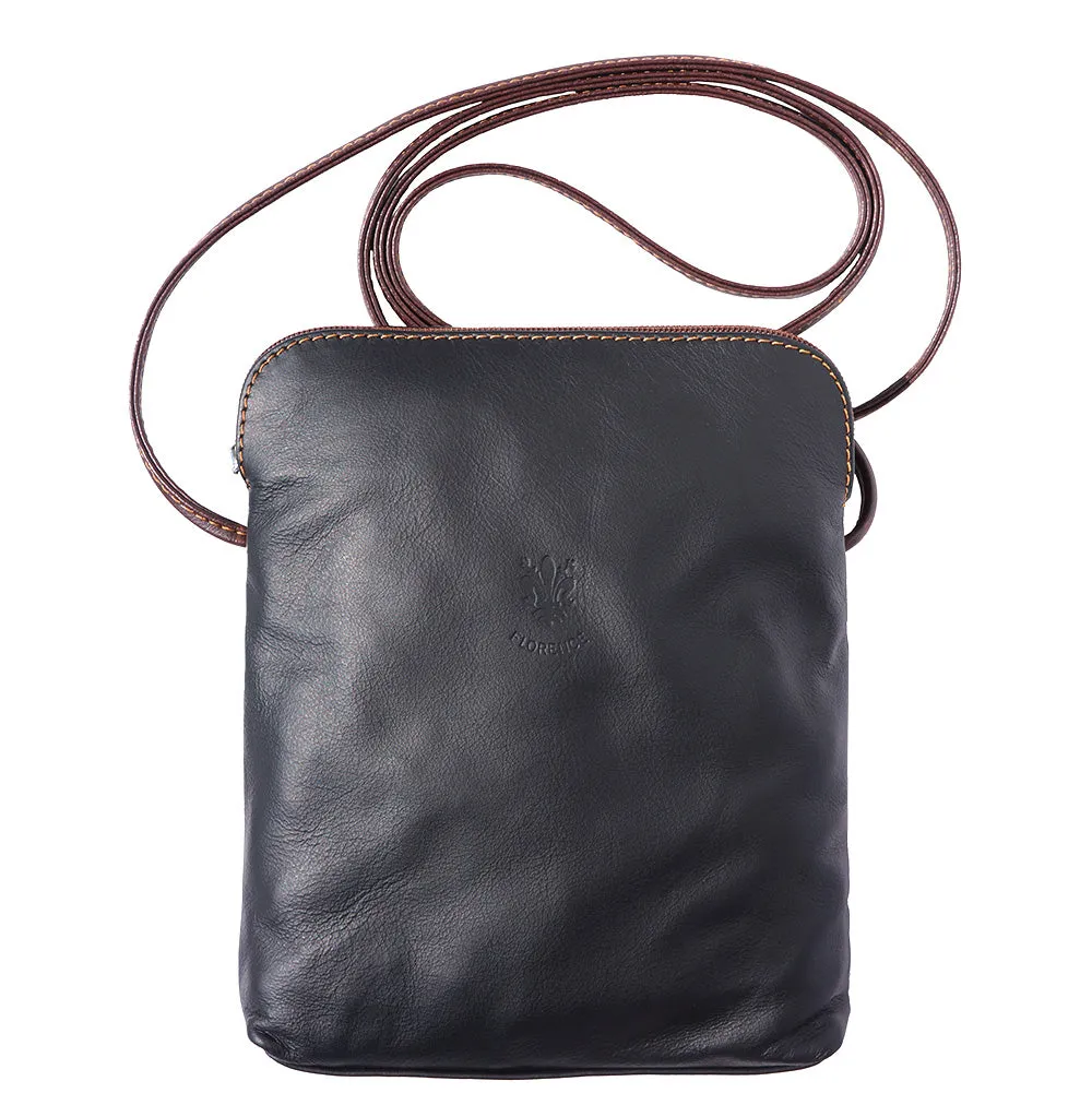 Mia GM leather unisex cross body bag