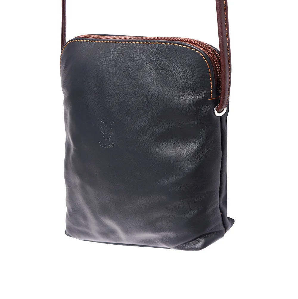 Mia GM leather unisex cross body bag