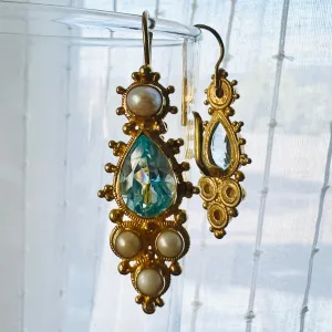 Midsummer's Ball Earrings in Blue Topaz