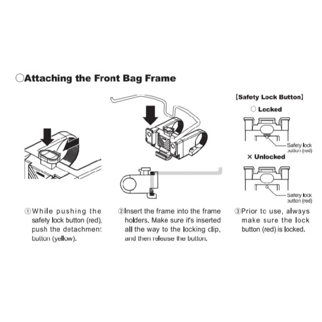 Montbell Touring Front Bag 9 Bundle: Bag   Mount   Frame
