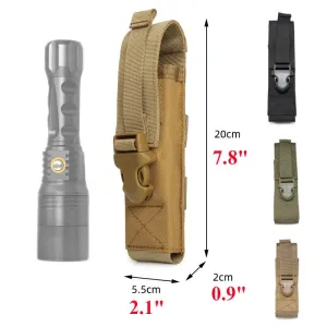 Multifunctional Flashlight Holder Case, Molle Light Holster Flashlight Pouch For Camping Hiking Hunting