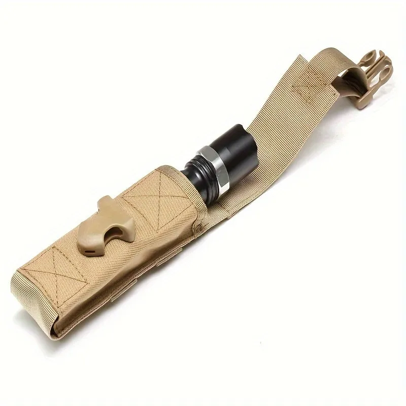 Multifunctional Flashlight Holder Case, Molle Light Holster Flashlight Pouch For Camping Hiking Hunting